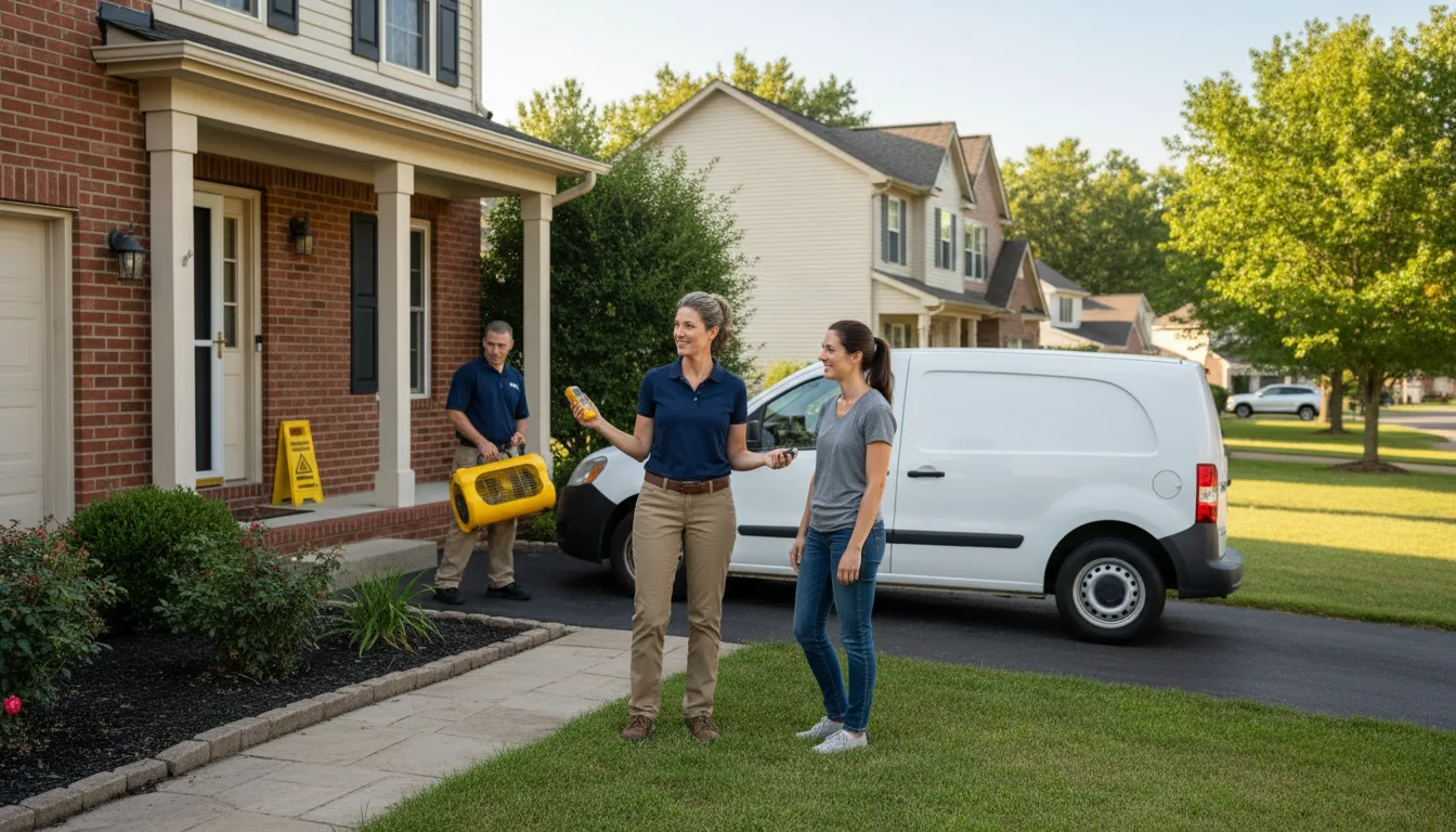 Residential water damage restoration in East Galesburg, IL